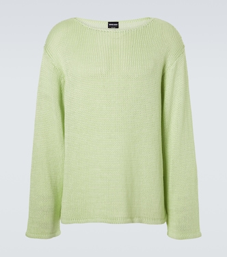 Open-knit linen-blend sweater | Giorgio Armani
