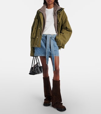 Belted denim miniskirt | The Attico