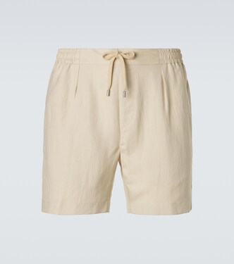 Silk and linen pleated shorts | Ralph Lauren Purple Label