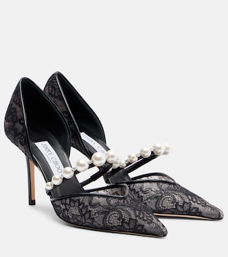 Aurelie 85 lace and leather pumps | Jimmy Choo
