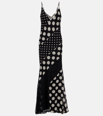 Polka-dot silk maxi dress | Nina Ricci