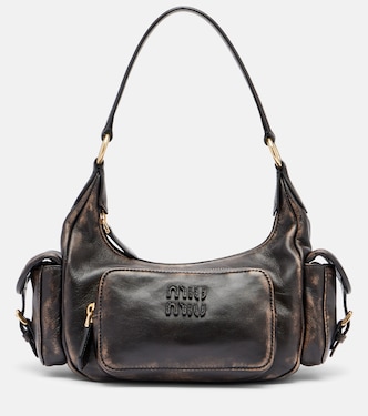 Pocket Medium leather shoulder bag | Miu Miu