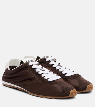 Sneakers Plume mit Veloursleder | Miu Miu