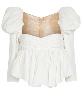 Kim satin peplum top | Khaite