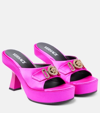Medusa Biggie satin mules | Versace
