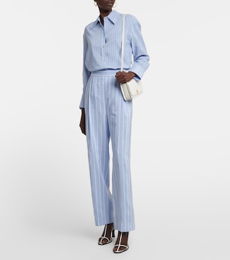Striped high-rise wide-leg pants | Vince