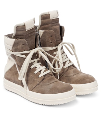Sneakers alte Geobasket in pelle e suede | Rick Owens Kids