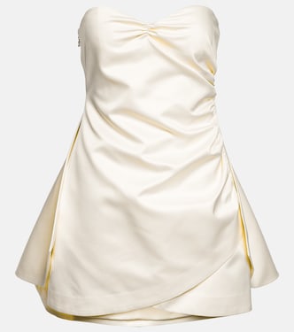 Bridal strapless ruched minidress | Rotate
