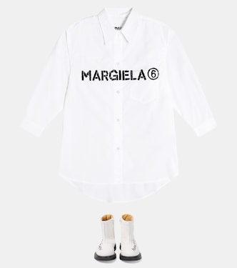 Bottes en cuir à logo | MM6 Maison Margiela Kids