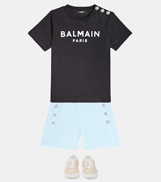 Shorts en jersey de algodón | Balmain Kids