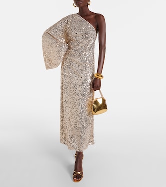 One-Shoulder-Maxikleid mit Pailletten | Rotate