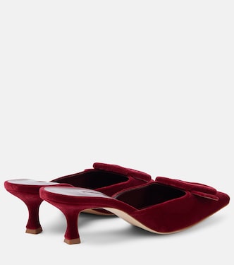 Mules Maysale 50 in velluto | Manolo Blahnik
