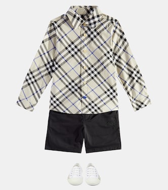 Camisa de algodón con Burberry Check | Burberry Kids