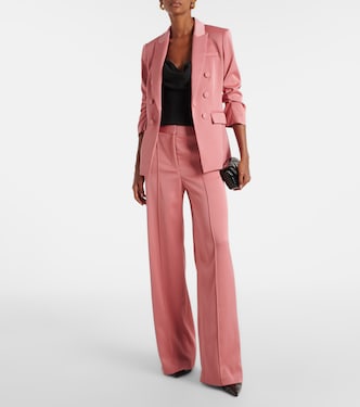 Edia high-rise satin wide-leg pants | Veronica Beard