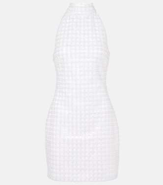 Bridal embellished halterneck minidress | Rotate