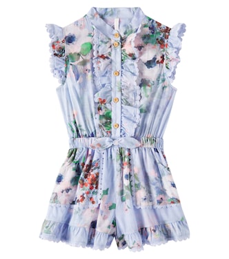 Bedruckter Playsuit Everley aus Baumwolle | Zimmermann Kids