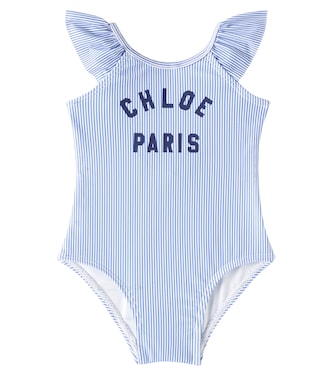 Bébé – Maillot de bain rayé à logo | Chloé Kids