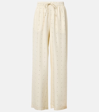 Polka-dot silk wide-leg pants | Róhe