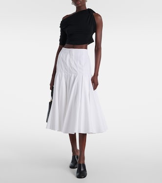 Gonna midi Agave in popeline di cotone | Jacquemus