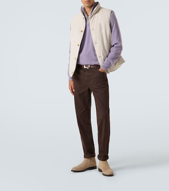 스웨이드 다운 베스트 | Brunello Cucinelli