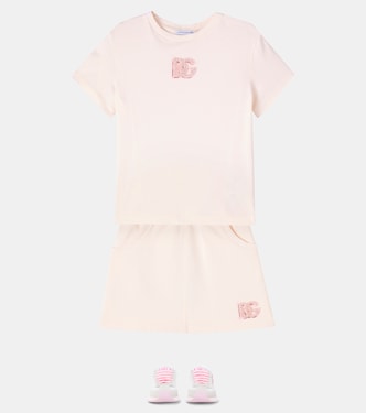 T-shirt DG en coton à sequins | Dolce&Gabbana Kids