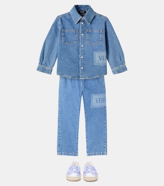 Jeans rectos con logo | Versace Kids