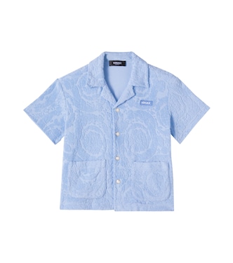 Camisa de felpa de mezcla de algodón | Versace Kids