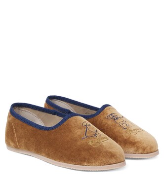 Gib embroidered velvet loafers | Bonpoint