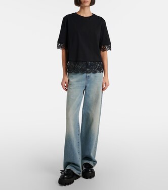 Cotton lace T-shirt | McQueen