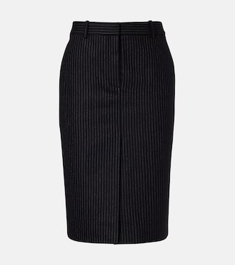 Pinstriped wool-blend pencil skirt | Nina Ricci