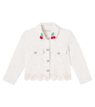 Appliqué crystal-embellished denim jacket | Self-Portrait Kids