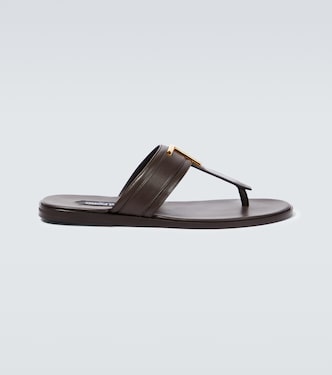 Embellished leather sandals | Tom Ford