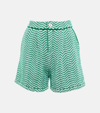 Shorts in cashmere e cotone chevron | Barrie