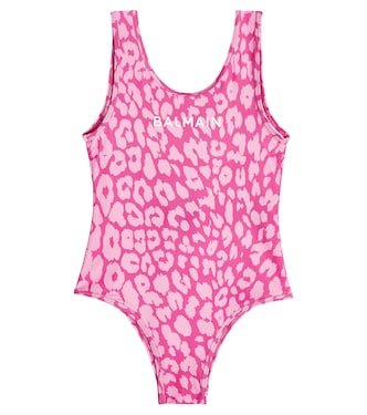 Bañador con estampado de leopardo | Balmain Kids
