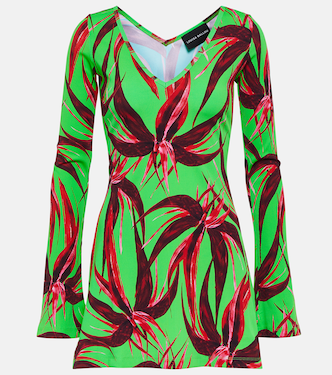 Vestido corto de punto acanalado estampado | Louisa Ballou