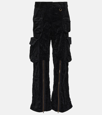 Pantalon cargo à taille mi-haute en velours | Acne Studios