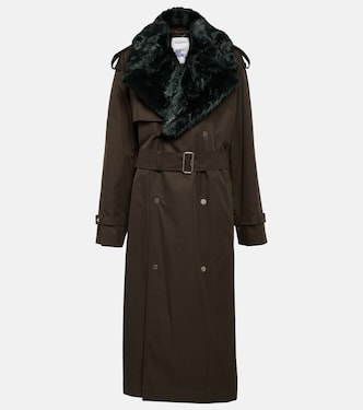 Abrigo de algodón con pelo sintético | Burberry