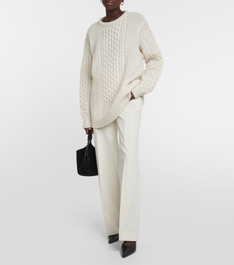 Oversized cable-knit wool sweater | Toteme