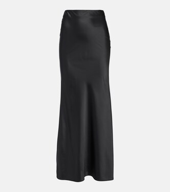 Drapy satin maxi skirt | Rotate
