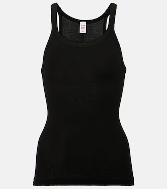 Ribbed-knit cotton jersey tank top | Re/Done