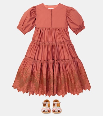 Robe Christina brodée en coton | C'era Una Volta
