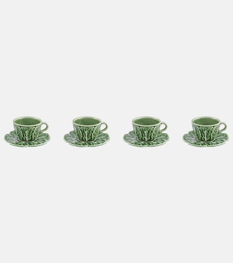 Couve set of 4 espresso cups and saucers | Bordallo Pinheiro