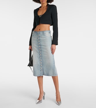 Scoop-neck cropped jacket | Courrèges