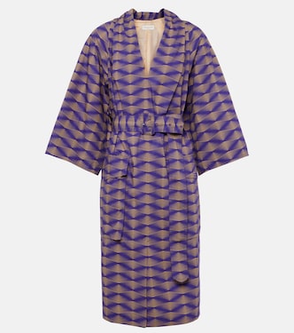 Abito midi in popeline di cotone con stampa | Dries Van Noten