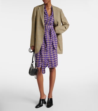 Abito midi in popeline di cotone con stampa | Dries Van Noten