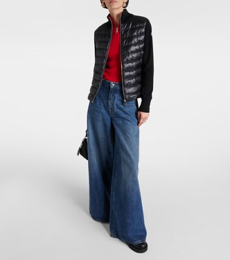 Down-paneled virgin wool cardigan | Moncler