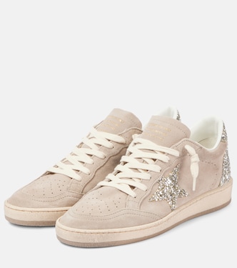Baskets Ball Star en daim à paillettes | Golden Goose