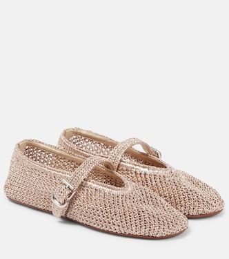 Ballerines en résille métallisée | Alaïa