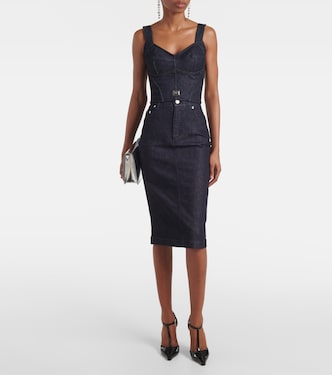 Falda midi de denim | Dolce&Gabbana
