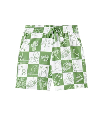 Checked printed cotton shorts | Stella McCartney Kids